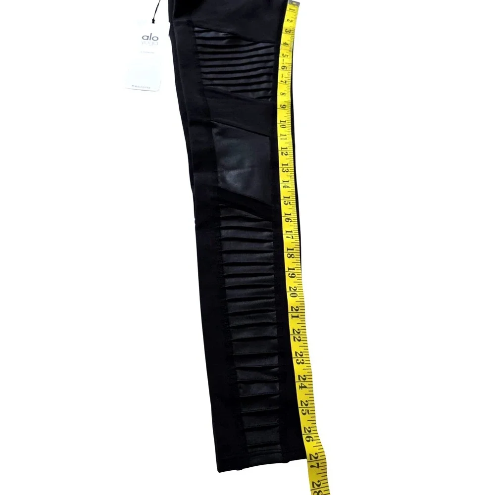 Alo yoga high waist Moto legging Black new XS Reg‎ $114